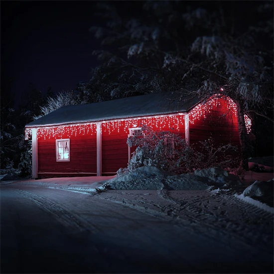 Rideau lumineux 12m, décoration de Noël, IP44, ampoules LED