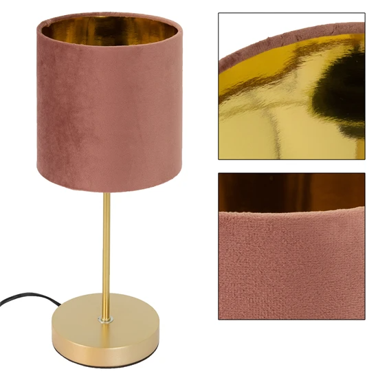 Lampe de table avec abat-jour Ø 18,5×42,5 cm plastique rose