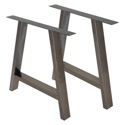Jeu de 2 pieds de table A-Design, anthracite, 70×72,5 cm, en acier