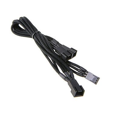 BitFenix Alchemy Black – Câble d’alimentation gainé – 3 pins vers 3x 3 pins – 60 cm