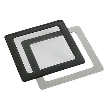 Filtre à poussière magnétique carré 120 mm (cadre noir, filtre noir)