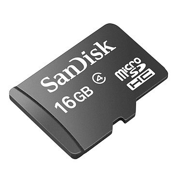 SanDisk Carte mémoire microSDHC 16 Go