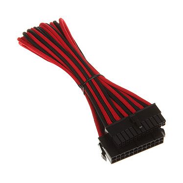 BitFenix Alchemy Red/Black – Extension d’alimentation gainée – ATX 24 broches – 30 cm