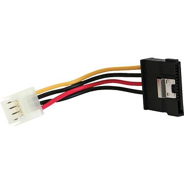 Adaptateur d’alimentation floppy 4 pin vers SATA coudé 15 Pin (6 cm)