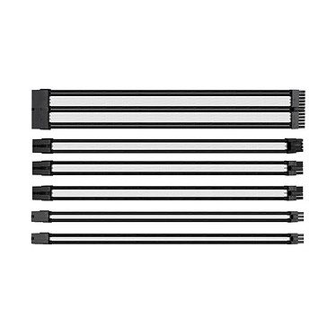 Thermaltake TtMod Sleeve Cable (Extension Câble Tressé) – Blanc et Noir