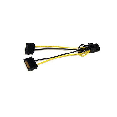 StarTech.com Câble adaptateur d’alimentation SATA vers carte vidéo PCI Express 8 broches