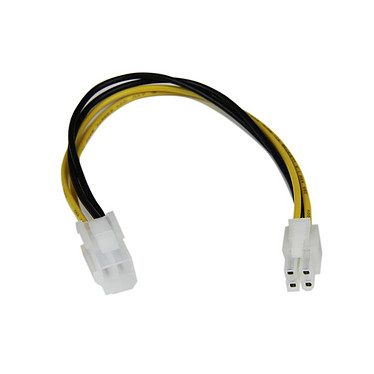 StarTech.com Rallonge d’alimentation auxiliaire P4 Mâle/Femelle 20 cm