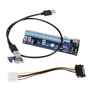 Kolink kit riser PCI-Express 1x vers 16x (Molex)