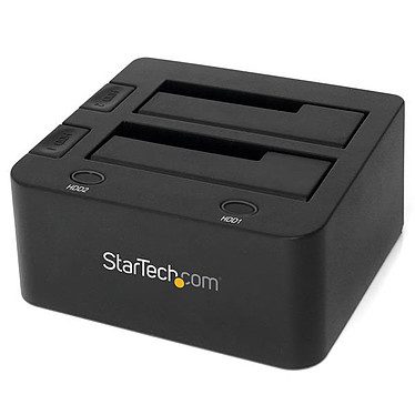 StarTech Station d’accueil USB 3.0 pour 2 HDD / SSD SATA III de 2,5″ ou 3,5″ avec UASP