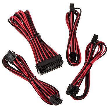 BitFenix Alchemy – Extension Cable Kit – noir et rouge