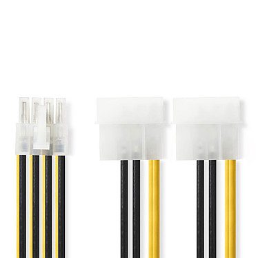 Nedis Adaptateur d’alimentation 2x Molex vers P8