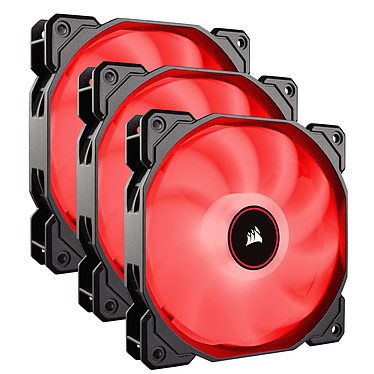 Corsair Air Series AF120 Low Noise – Rouge (par 3)