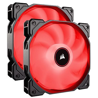 Corsair Air Series AF140 Low Noise – Rouge (par 2)