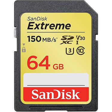 SanDisk Carte mémoire SDXC Extreme UHS-I U3 64 Go