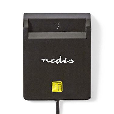 Nedis Lecteur de carte à puce horizontal (CRDRU2SM2BK)