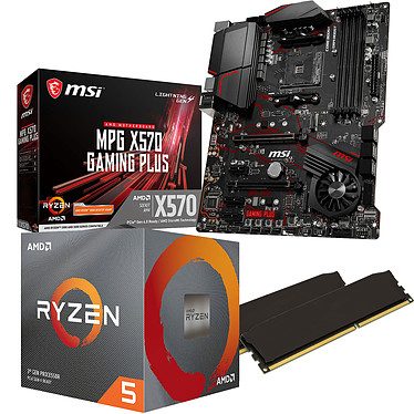 Kit Upgrade PC AMD Ryzen 5 3600 MSI MPG X570 GAMING PLUS 16 Go