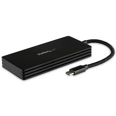 StarTech.com Boîtier externe robuste USB 3.1 pour SSD M.2 SATA avec câble USB-C – Aluminium
