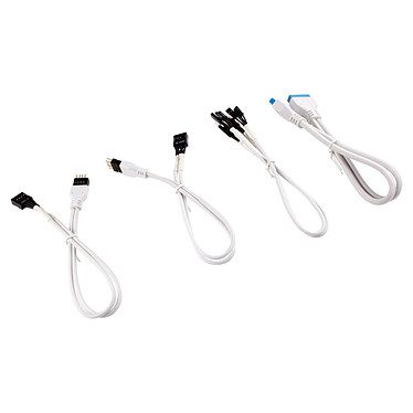Corsair – Kit d’extension gainé pour panneau avant (30 cm) – Blanc