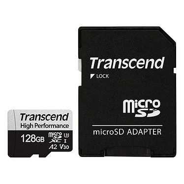 Transcend MicroSDXC 330S 128 Go + Adaptateur SD
