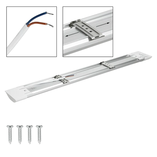 LED batten tube plafond 18W 60cm blanc froid 1305LM 220-240V en aluminium