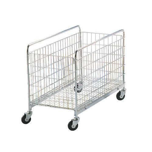 Chariot grillagé pliant – Force 50 kg – longueur 1160 mm