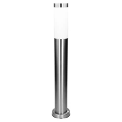 ML-Design Lampe d’extérieur avec douille E27, argent, 46,5 cm, en acier inoxydable