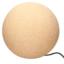 ML-Design globe lumineux aspect pierre, Ø 40 cm, 25W, en plastique