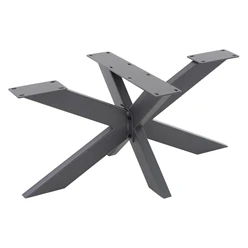 ML-Design Pieds de table X-Design, anthracite, 98x58x43 cm, en métal