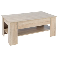 ML-Design table basse Sonoma Ecihe, 110x65x48 cm, avec tiroir et étagère, en aggloméré et bois optique avec revêtement en mélamine