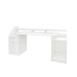 Bureau avec tiroir 180×90 cm blanc MDF ML-Design