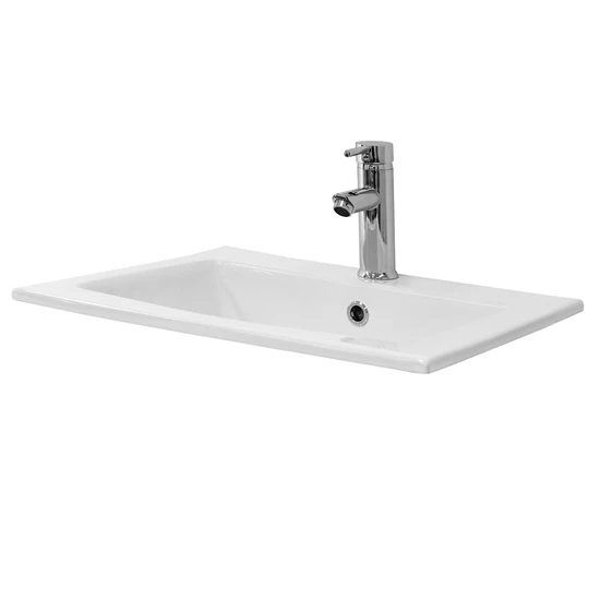 Vasque rectangulaire 45×22,5×42 cm blanc en céramique ML-Design