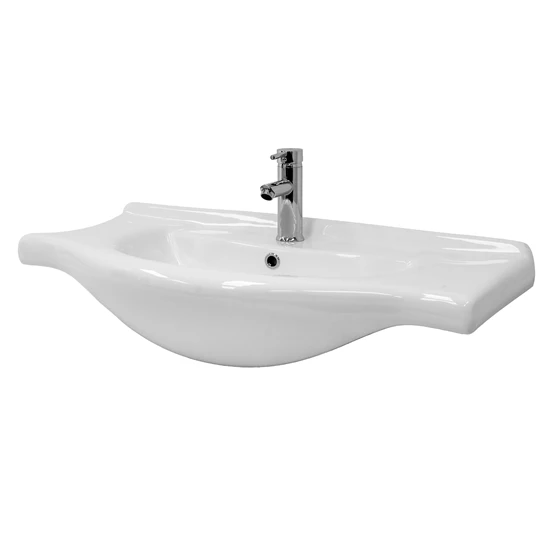 Vasque 86×21,5×51,5 cm blanc en céramique ML-Design