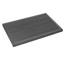 Élément de sol WPC pour douche solaire 101x63x5,5 cm Gris ML-Design