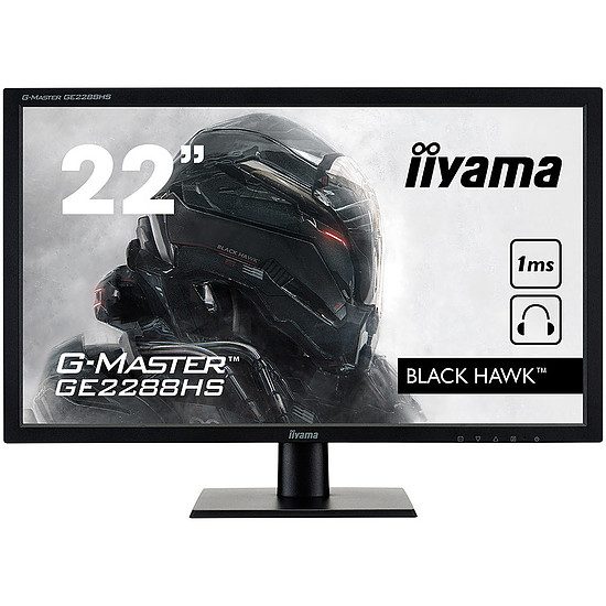 Iiyama G-MASTER GE2288HS-B1 21,5″ (55 cm), TN, Large (16:9), 1920 x 1080 (FHD), 1 ms, 60 Hz, DVI-D (x1), HDMI (x1)