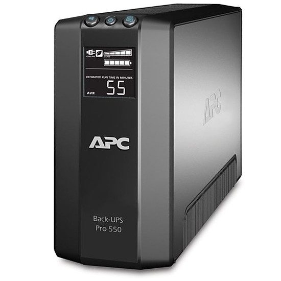 APC Back-UPS RS LCD 550 Poste de travail, Onduleur, Line Interactive, 330 W, 550 VA, 6 prises, RJ11/RJ45, USB