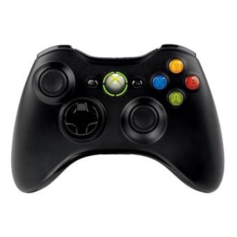 Manette Xbox 360 sans fil noire – Manette Xbox 360 noire Microsoft
