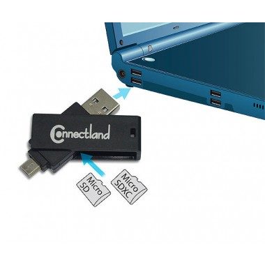 LECTEUR CONNECTLAND MULTI CARTES OTG MICRO USB