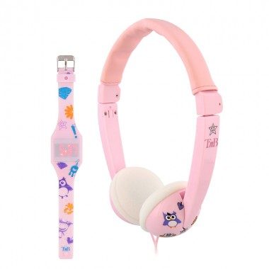 CASQUE T’NB BUNKIDPK ROSE + MONTRE