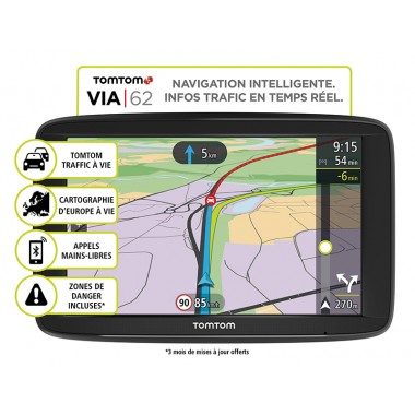 GPS TOMTOM 6″ VIA 62 EU 48 PAYS