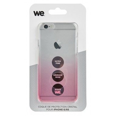 COQUE PROTECTION WE IP6/6S RIGIDE TRANSPARENTE ROSÉE