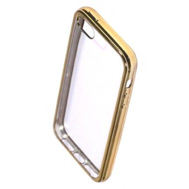 COQUE TPU SLIM IPHONE 5/5S/SE TRANSPARENTE OR