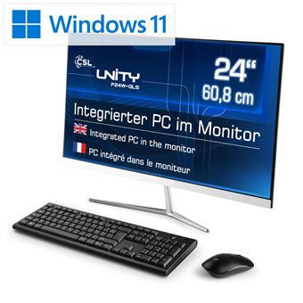 PC tout-en-un CSL Unity F24W-GLS / 512 Go / 16 Go RAM / Win 11 Famille