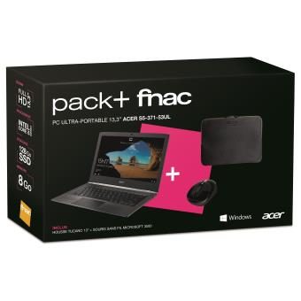 Pack Fnac PC Portable Acer Aspire S5-371-53UL 13.3″ + Housse Tucano Second Skins Colore + Souris Optique Microsoft 3500 Sans fil