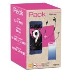 Pack Fnac Smartphone Honor 9 Double SIM 64 Go Bleu + Ecouteurs Sport Bluetooth AM 61 + Coque Bleue Transparente