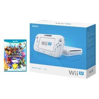 Pack Nintendo Console Wii U Basic Blanc + Super Smash Bros