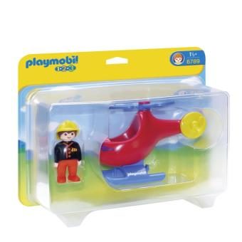 Playmobil 1.2.3 6789 Pompier avec hélicoptère