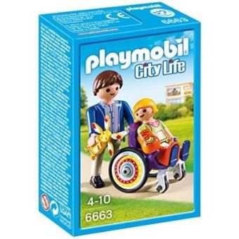 Playmobil City Life 6663 Enfant avec fauteuil roulant et papa