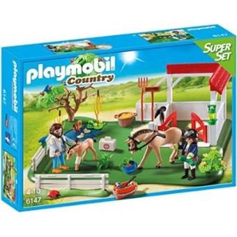 Playmobil Country 6147 SuperSet Paddock avec chevaux