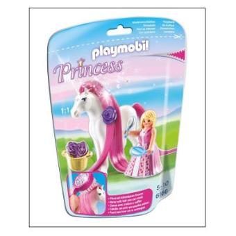Playmobil Princess 6166 Princesse Rose avec cheval à coiffer