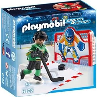 Playmobil Sports & Action 6192 Joueur de hockey avec cage d’entraînement